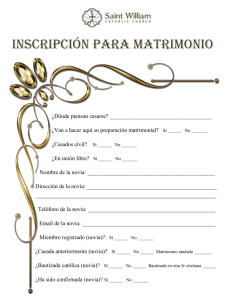 Inscripcion Matrimonial
