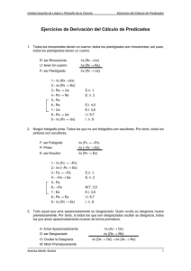 Ejercicios de Derivación del Cálculo de Predicados