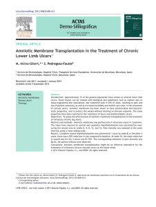 Amniotic membrane transplantation in the treatment