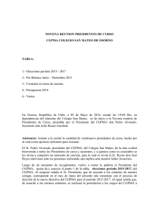 NOVENA REUNION PRESIDENTES DE CURSO CGPMA COLEGIO