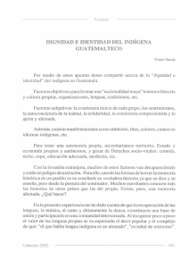 DIGNIDAD E IDENTIDAD DEL INDÍGENA GUATEMALTECO