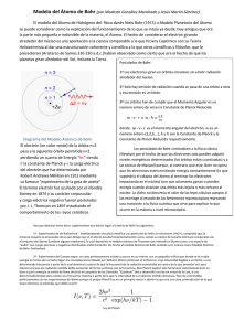 Modelo del Átomo de Bohr (por Modesto González Manchado y