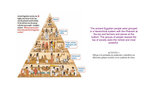 The ancient Egyptian people were grouped in a hierarchical system