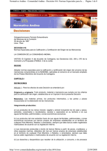Página 1 de 8 Normativa Andina - Comunidad Andina