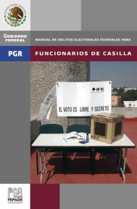 Manual de delitos electorales federales para funcionarios de casillas