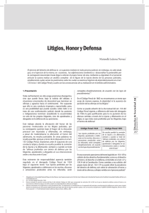 Litigios, Honor y Defensa - Revistas PUCP