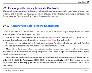 27 La carga eléctrica y la ley de Coulomb 27.1. Una revisión del