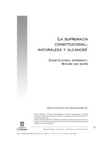 la supremaCía ConstituCional: naturaleza y alCanCes