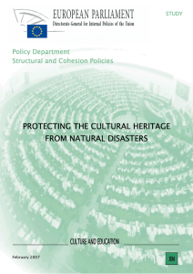 protecting the cultural heritage from natural disasters