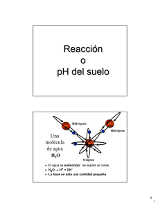 Reacción o pH del suelo