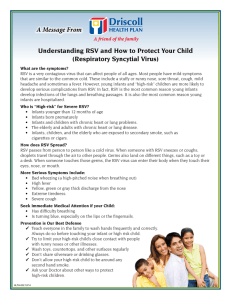 A Message From Understanding RSV and How to Protect Your Child