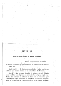 LEY N.° 429 - Honorable Cámara de diputados de la Provincia de