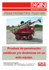 PENETRÓMETRO TG63-100 Pruebas de penetración estáticas y/o