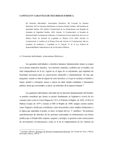 CAPITULO IV GARANTIAS DE SEGURIDAD JURIDICA. 4.1