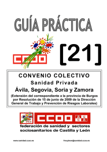 Guia 21 Convenio Sanidad Privada Ávila, Segovia, Soria y Zamora
