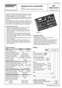 RS 95031/12.95 Electrónica de mando RVR