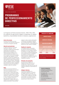 PRoGRAmAs De PeRfeccIonAmIento DIRectIvo