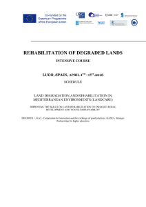 rehabilitation of degraded lands