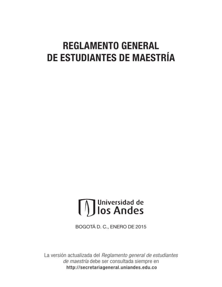 Reglamento General De Estudiantes De Maestr A