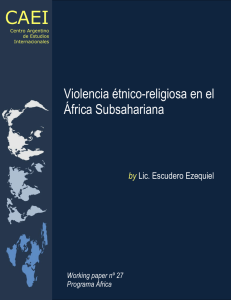 Violencia étnico-religiosa en el África Subsahariana