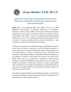 Grupo Modelo, SAB DE CV