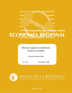 Diferencias regionales en la distribución del ingreso en Colombia