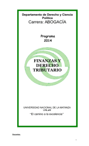 programa de finanzas y derecho tributario