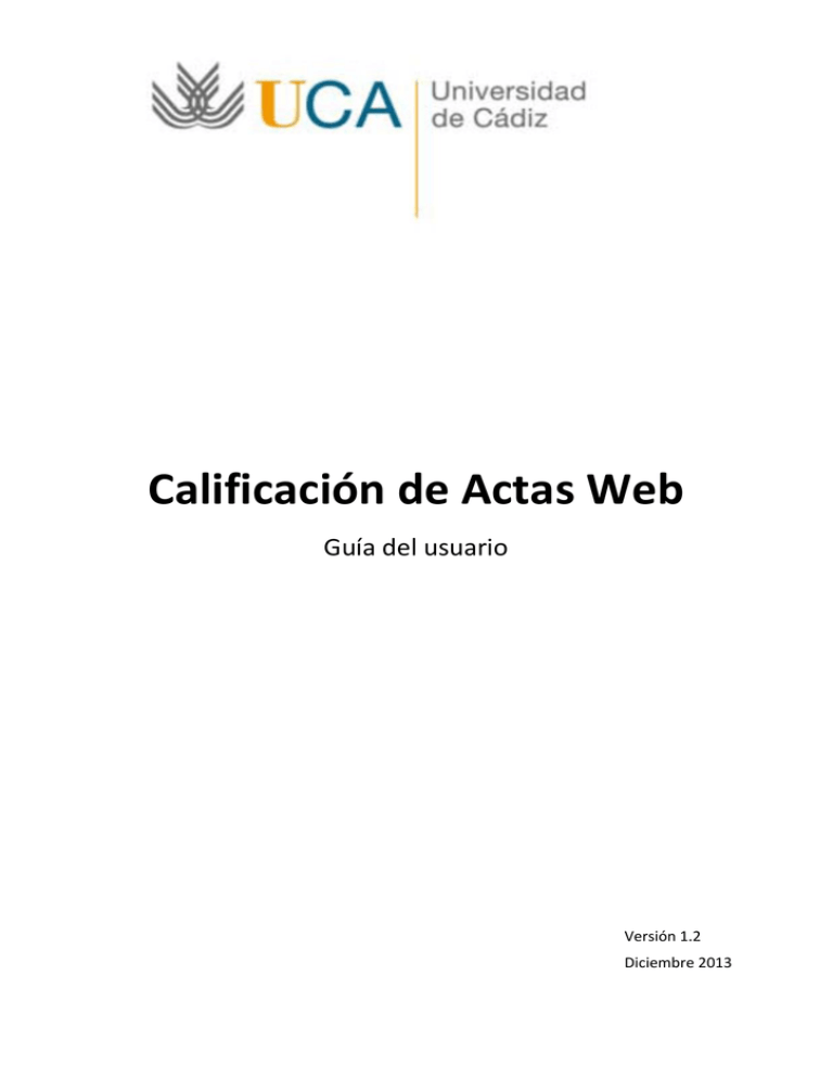 Calificaci N De Actas Web