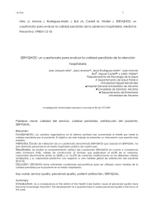 SERVQHOS: un cuestionario para evaluar la calidad percibida de la