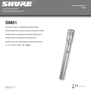 Shure SM81 Microphones user Guide