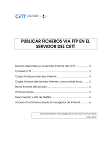 PUBLICAR FICHEROS VIA FTP EN EL SERVIDOR DEL CETT