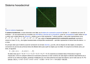 Sistema hexadecimal