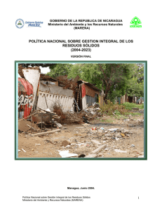 política nacional sobre gestion integral de los residuos sólidos