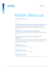 Boletín Mensual Instituto BBVA de Pensiones Abril 2016