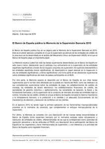 Nota de prensa - Banco de España