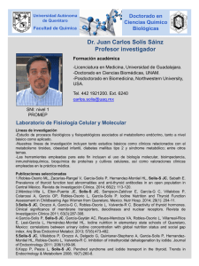 Dr. Juan Carlos Solís Sáinz Profesor investigador