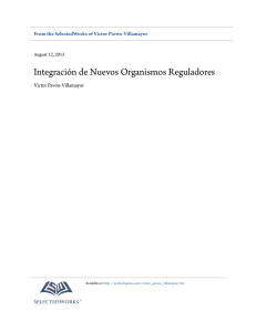 Integración de Nuevos Organismos Reguladores