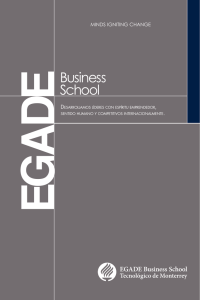 Folleto EGADE Business School - Tecnológico de Monterrey