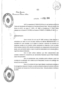 Decreto N° 62/16 - Tesorería General de la Provincia de Buenos Aires