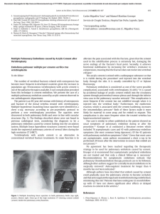 Multiple Pulmonary Embolisms caused by Acrylic Cement after