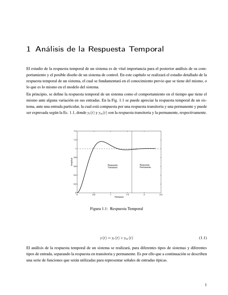 1 Análisis de la Respuesta Temporal