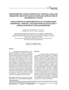 morphometric characteristics of tropical shallow reservoir used for