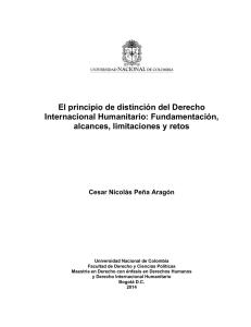 El principio de distinción del Derecho Internacional Humanitario