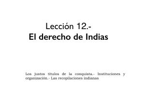Lección 12.- El derecho de Indias