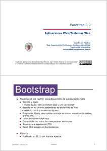 Bootstrap 3.0 Bootstrap - Facultad de Informática
