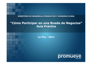 Presentación Como participar en Ruedas de Negocios 2011