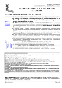 ENUNCIADO EJERCICIOS BALANCE DE SITUACIÓN