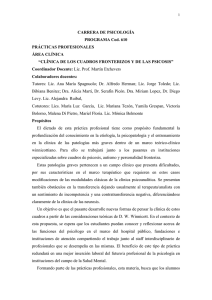 CARRERA DE PSICOLOGÍA PROGRAMA Cod. 610 PRÁCTICAS