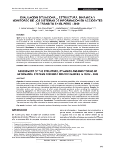 EVALUACIÓN SITUACIONAL, ESTRUCTURA, DINÁMICA Y