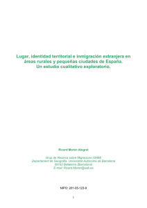 Lugar, identidad territorial e inmigración extranjera en áreas rurales